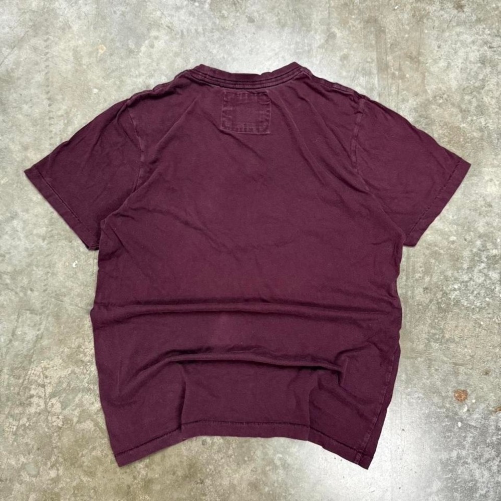Y2K Aeropostale Burgundy "3" Embroidered Tee Size XL - Picture 2 of 3